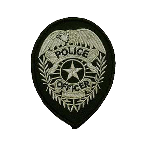 Police Shield Black/Grey Patch | Camouflage.ca