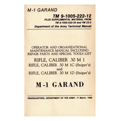 Military Issue Field Manuals - M1 Garand