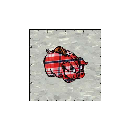 Fuzzy Dude Piggy Bank Plaid