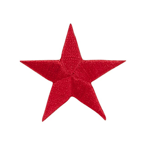 3 Inch Star Solid Red Patch