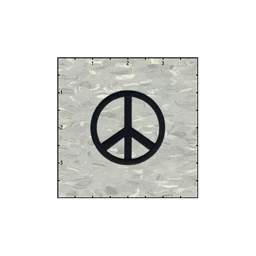 Peace Cutout 2.25 Inches Black Patch