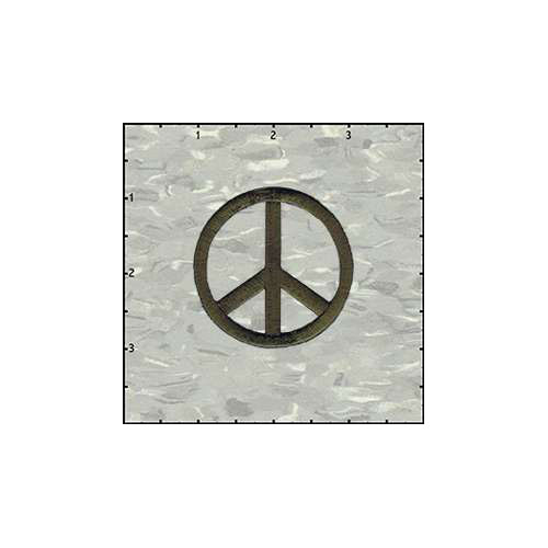 Peace Cutout 2.25 Inches Army Green Patch