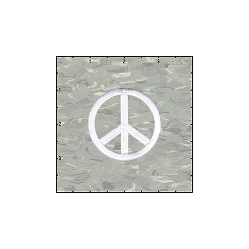 Peace Cutout 2.25 Inches White Patch