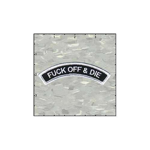 Name Tag Arc Fuck Off And Die Patch