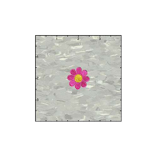 Flower Daisy 1 Inches Pink Bright And Yellow Patch