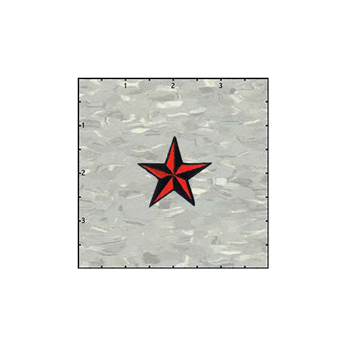 Star 3-D Red And Black Patch