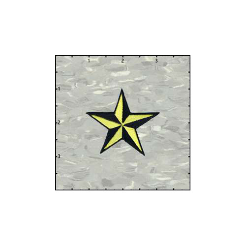 Star 3-D 2 Inches Neon Yellow And Black Patch