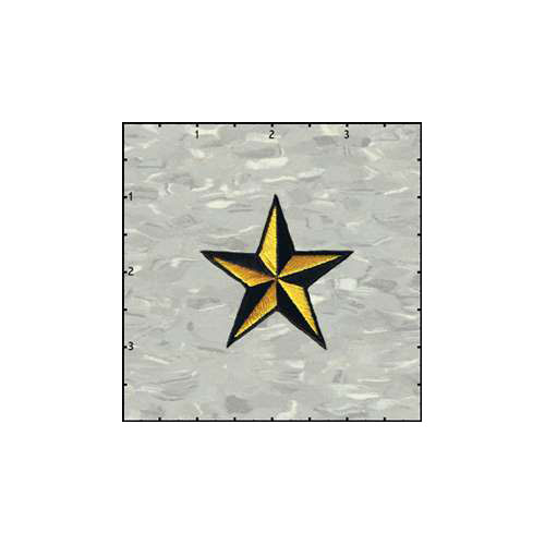 Star 3-D 2 Inches Yellow And Black Patch