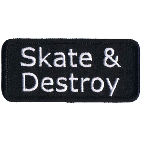 Name Tag Rectangle Skate And Destroy Patch