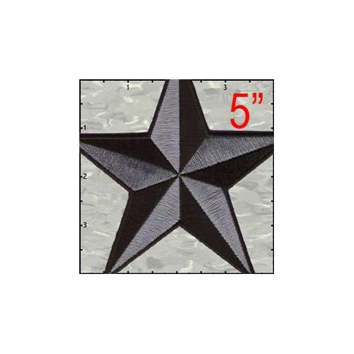 Star 3-D 5 Inches Grey And Black Patch