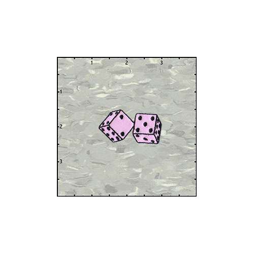 Dice Twill Pink 1.75 Inches Patch