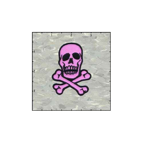Skull Classic 2.75 Inches Black on Purple Patch