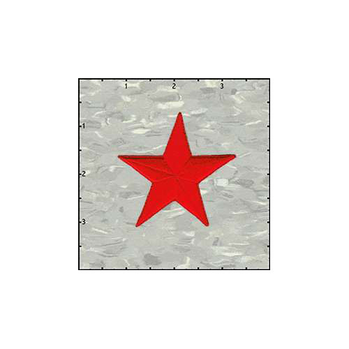Star Solid 2.5 Inches Red Patch