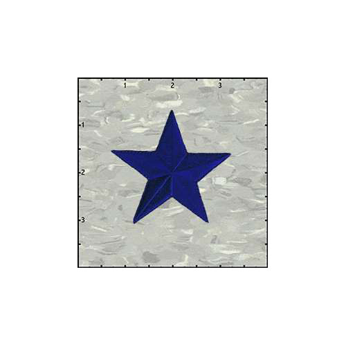 Star Solid 2.5 Inches Blue Patch