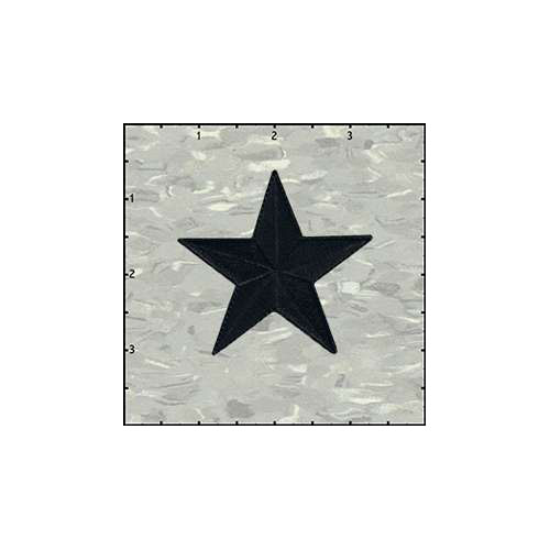 Star Solid 2.5 Inches Black Patch