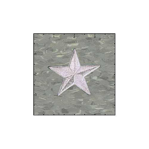 Star Solid 2.5 Inches Silver Patch