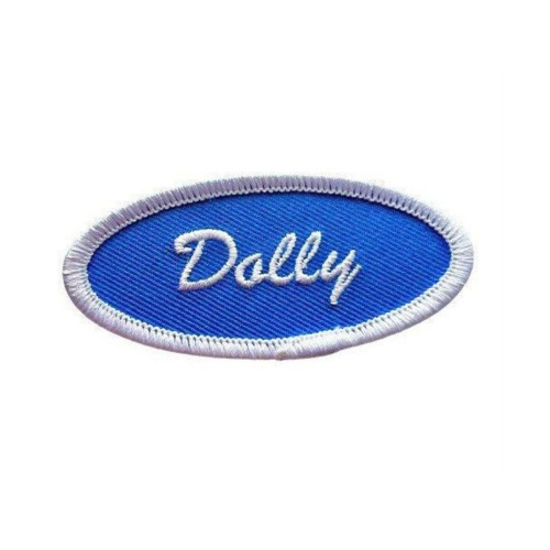 3 Inch Dolly Name Tag  Patch