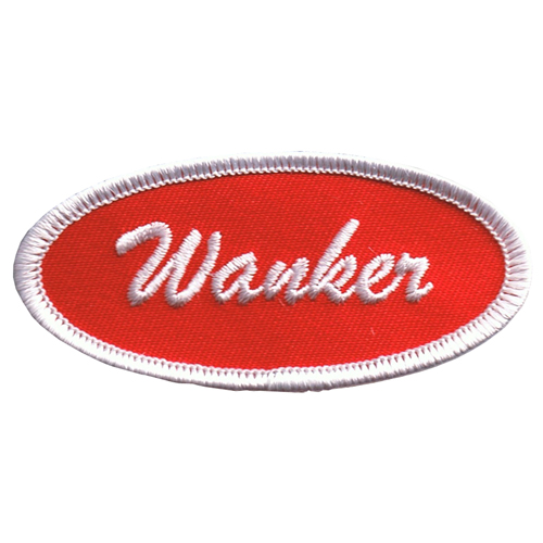 Fuzzy Dude Wanker Name Tag Patch