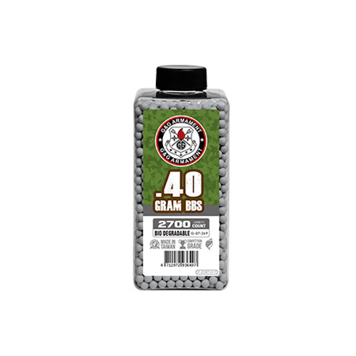 G&G Bio Degradable 0.4g Grey Airsoft BB Can - 2700 ct.