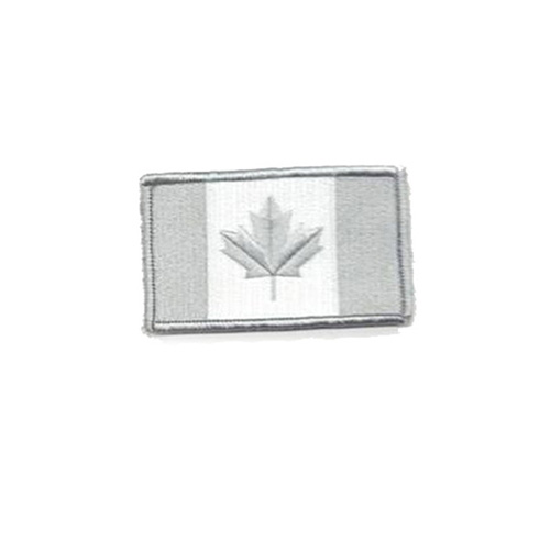 Large Winter Grey Canada 3 3/8 x 2 Inch Patch Hook and Loop Backing