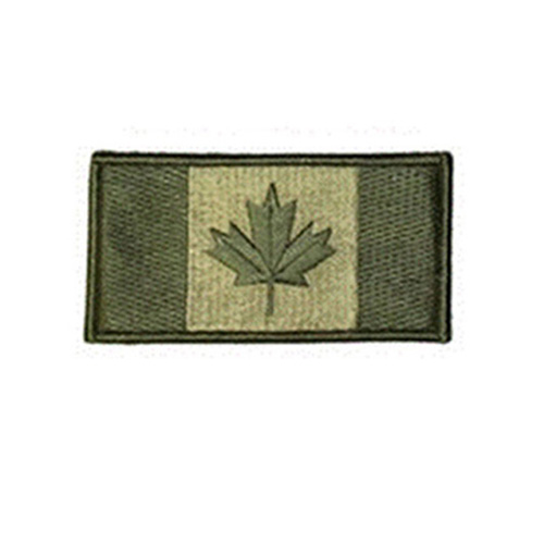 Small Olive Canada 2 x 1 Inch Patch Hook and Loop Backing