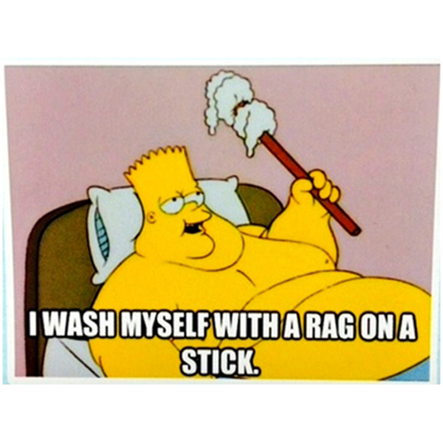 I Wash Myself With A Rag On A Stick Sticker - One Size