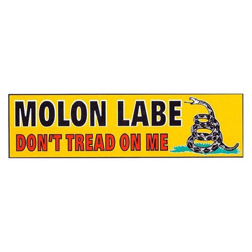 Molon Labe Dont Tread  on Me Sticker