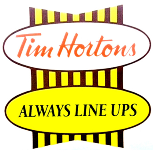 Tim Hortons Always Line Ups Sticker - One Size