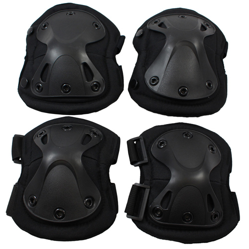 Tactical Knee and Elbow Pad Set - Black