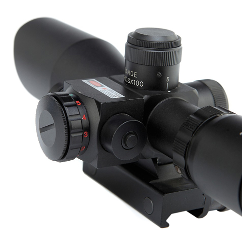 2.5-10x40 Tactical Laser Mil-Dot Rifle Scope