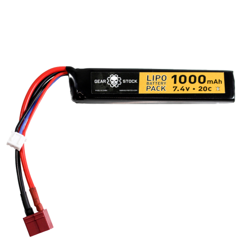 Deans Connector Stick LiPo Battery - 7.4V 1000mAh 