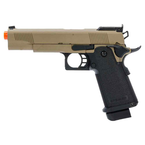JAG Arms GM4 Black Slide with Tan Frame Gas Blow Back Pistol