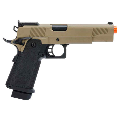 JAG Arms GM4 Black Slide with Tan Frame Gas Blow Back Pistol