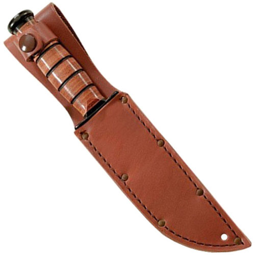 Full-Size Brown Leather Sheath for 7 Inch Long Blade Knife