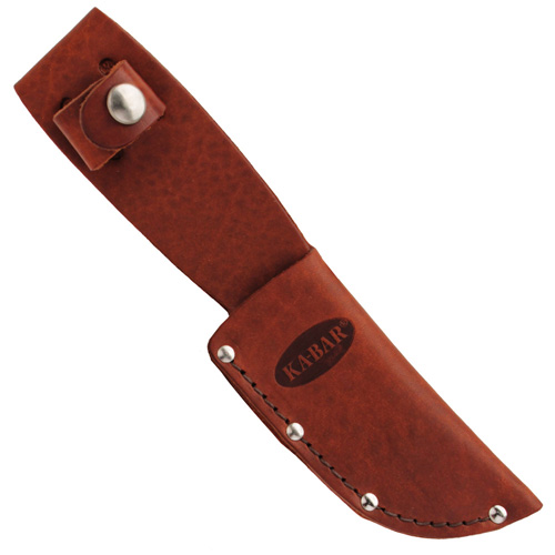 Game Hook Stacked Leather Handle Fixed Blade Knife