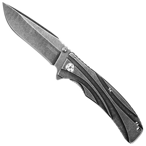 Manifold Blackwash Finish Drop-Point Blade Folding Knife