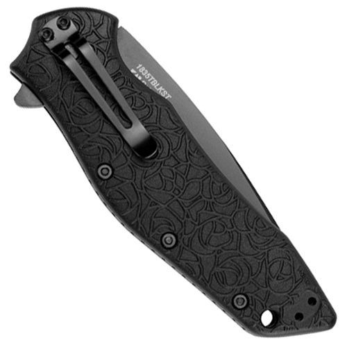 Kuro Black-Oxide Coated Half Serrated Folding Blade Knife