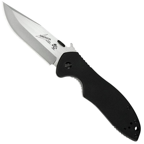 CQC-6K Clip-Point Stonewash & Satin Finish Folding Blade Knife