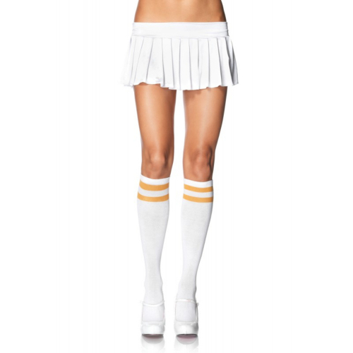 Athletic Knee Highs White-Gold 