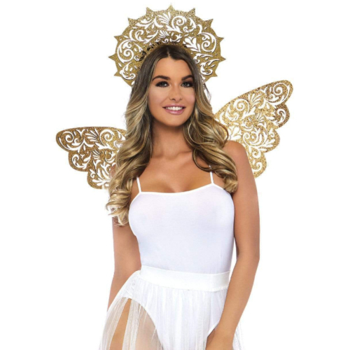 Golden Angel Wing & Halo Costume Kit