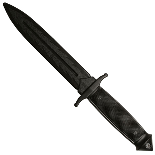 Martial Arts Black Polypropylene Blade Training Fixed Knife