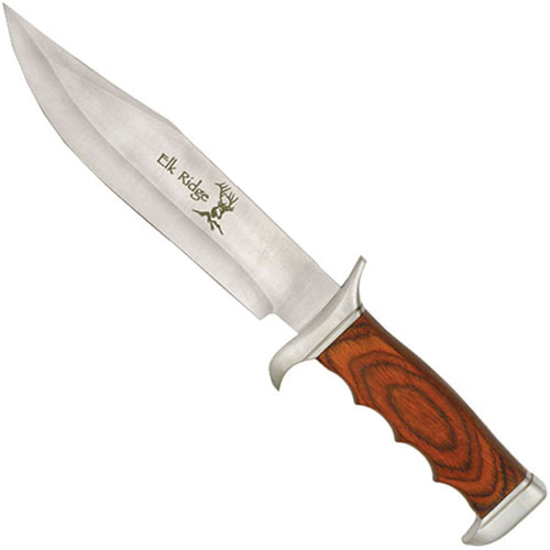 Elk Ridge 7 Inch Bowie Fine Edge Blade Fixed Knife