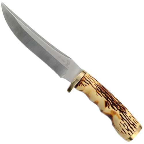 Elk Ridge Simulated Bone Handle With Metal Bolster Fixed Knife