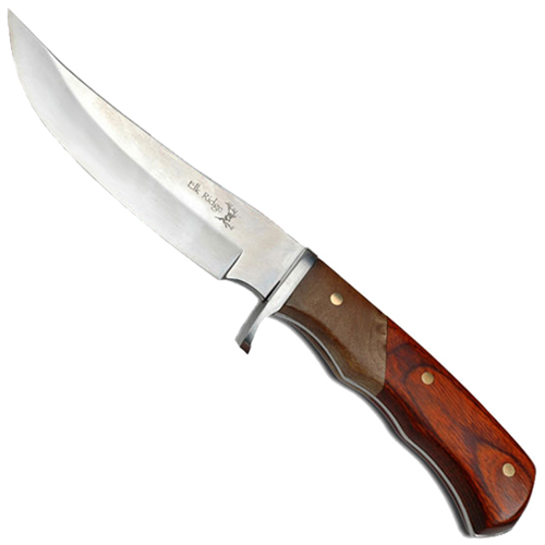 Elk Ridge Outdoor Burl Wood Handle 9.5 Inch Fixed Blade Knife