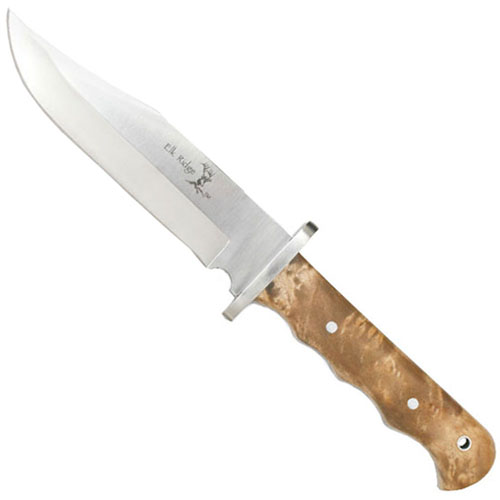 Elk Ridge Burl Wood Handle Fixed Knife