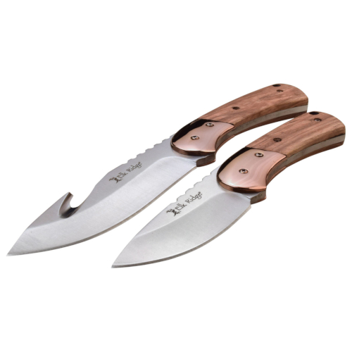 Elk Ridge Fine Edge Fixed Blade Knife Set of Two w/ Sheath