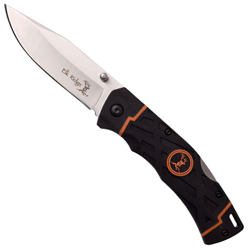 Elk Ridge Black & Orange Injection Handle Folding Knife