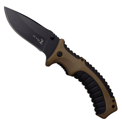 Elk Ridge Spring Assisted Knife 5 Inch - Brown