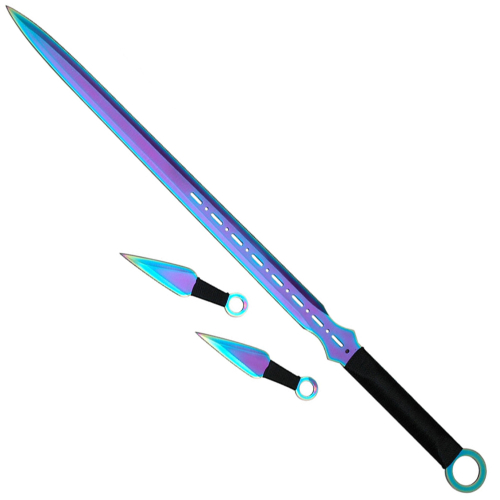 Fantasy Master Sword - Rainbow TiNite Coated Blade