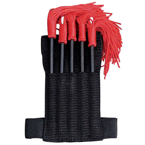 Throwing Spikes 5 Pcs Set With Red Tassels